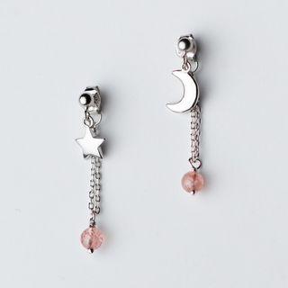 Bead Drop Earring Silver - One Size