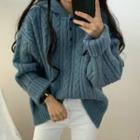 Button Hood Sweater