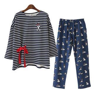 Loungewear Set: Striped T-shirt + Pants
