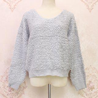 V-neck Loop Knit Sweater