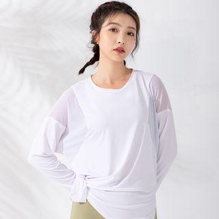 Long-sleeve Paneled Sports T-shirt