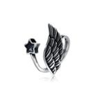 925 Sterling Silver Vintage Fashion Wings Stars Adjustable Open Ring Silver - One Size