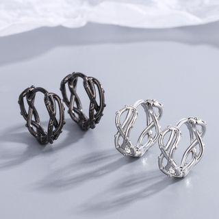 Rattan Alloy Hoop Earring