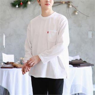 Plain Pocket-front T-shirt