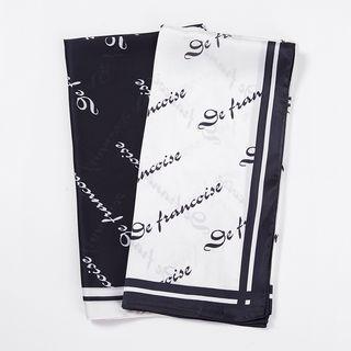 Lettering Chiffon Scarf