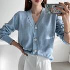 Embellished-button Cardigan
