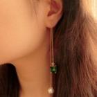 Beaded Jeweled Threader Earrings