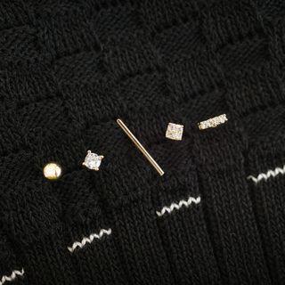 Set Of 5: Rhinestone Alloy Earring (assorted Designs) 5 Pcs- S925 Silver Needle - One Size