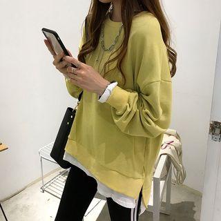Mock Two Piece Loose Pullover