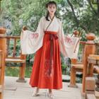 Traditional Chinese Long-sleeve Top / Skirt / Hooded Cape / Set