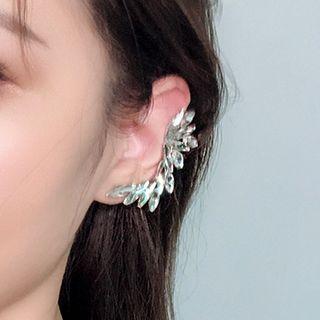 Rhinestone Wing Earring 1 Pc - Right Ear - With Ear Holes - As Shown In Figure - One Size