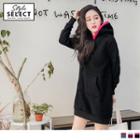 Contrast Lining Hooded Dress