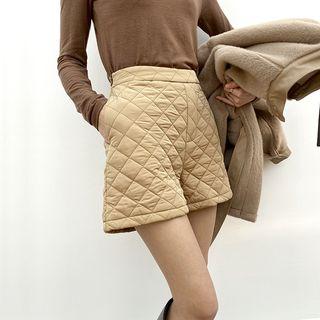 Padded Wide-leg Shorts