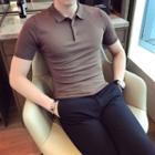 Short-sleeve Knitted Polo Shirt
