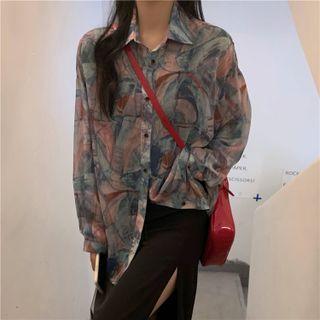 Print Shirt Print - Pink & Teal - One Size