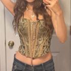 Tie-front Skinny Corset Top