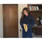 Fluffy Oversize Cable-knit Sweater
