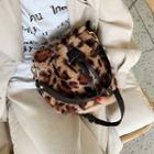 Leopard Print Furry Bucket Bag Leopard - One Size