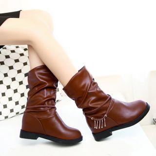 Braided Strap Short Boots
