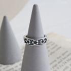 925 Sterling Silver Flower Ring Silver - One Size