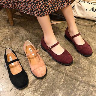 Block Heel Mary Jeans Shoes