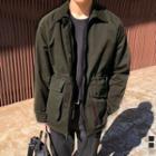 Flap-pocket Drawstring-waist Safari Jacket