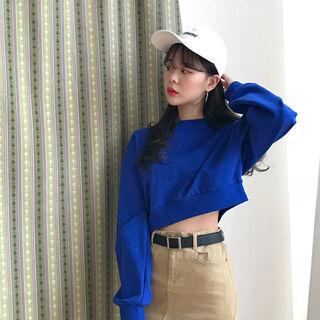 Crew-neck Cropped Sweatshirt