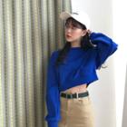Crew-neck Cropped Sweatshirt