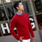 Round-neck Wool Blend Sweater
