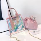 Hologram Tote With Drawstring Pouch