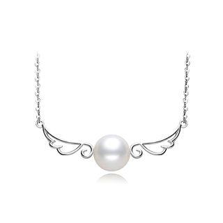 Fashion Angel Wings Necklace With White Fashion Pearl