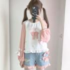 Bow Panel Long-sleeve T-shirt / Shorts