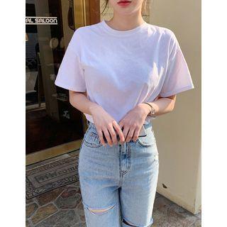 Crew-neck Cotton T-shirt (8 Colors)