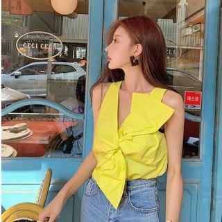 Bow Accent Tank Top Yellow - One Size