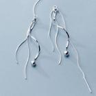 925 Sterling Silver Swirl Fringed Earring 1 Pair - S925 Silver - Silver - One Size