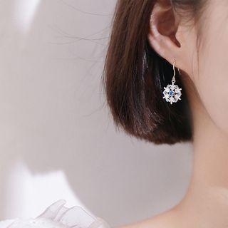 Snowflake Drop Earring Silver - One Size
