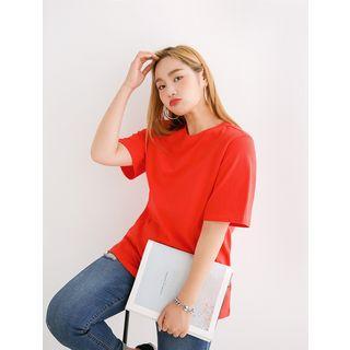 Seam-trim A-line T-shirt
