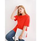 Seam-trim A-line T-shirt