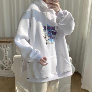 Button Hem Hoodie