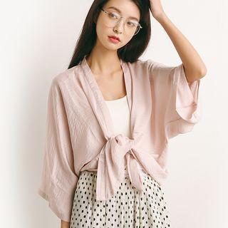 3/4-sleeve Plain Light Jacket