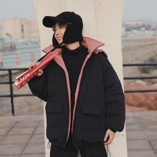 Hooded Padded Reversible Jacket