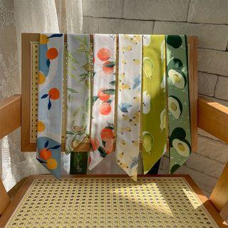 Fruit Print Narrow Scarf Hair Tie