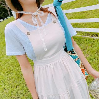 V-neck M Lange Colored T-shirt