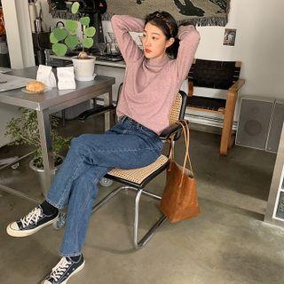 Fleece-lined Boyfriend-fit Jeans