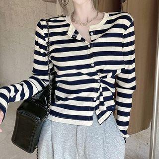 Long-sleeve Striped T-shirt / Harem Sweatpants