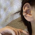 Rhinestone Cuff Earring 1 Pair - E3136 - Gold - One Size