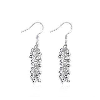 Fashion Creative Grape Shape Earrings Silver - One Size