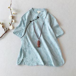 Traditional Chinese Short-sleeve Frog Buttoned Top