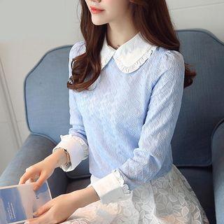 Peter Pan Collar Lace Blouse