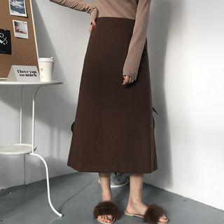 Chiffon Plain High-waist A-line Skirt